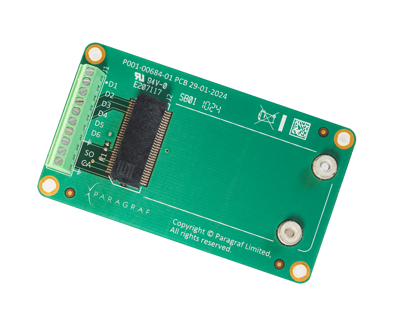 Paragraf Plug in GFET (PiG) Breakout Board
